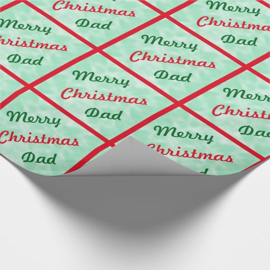 Frohe Weihnacht-Vater Geschenkpapier (Ecke)