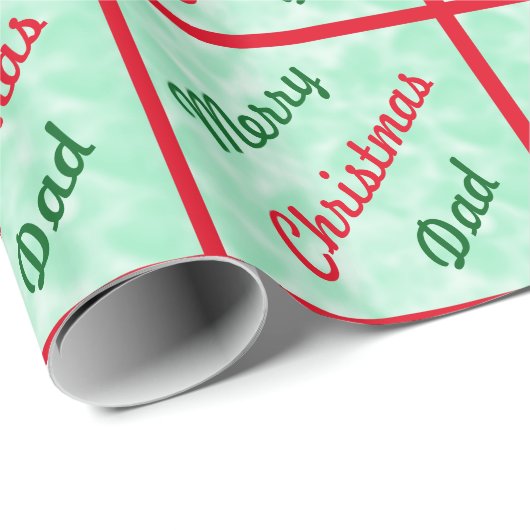 Frohe Weihnacht-Vater Geschenkpapier (Rolleneckpunkt)