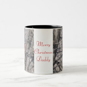 Frohe Weihnacht-Vati Zweifarbige Tasse