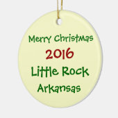 FROHE WEIHNACHT-VERZIERUNG 2016 LITTLE ROCKS KERAMIK ORNAMENT (Links)