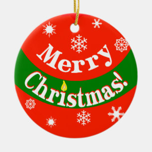Frohe Weihnacht-Verzierung Keramikornament