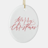 Frohe Weihnacht-Verzierung - rote Kalligraphie Keramikornament (Rechts)