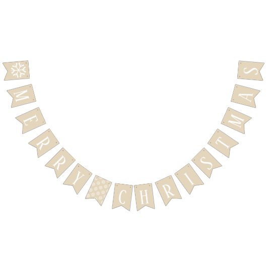 Frohe Weihnacht-Weiß-Text Wimpelkette (Alle)