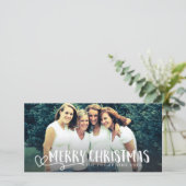 Frohe Weihnacht-weiße Feiertagskarte (Stehend Vorderseite)