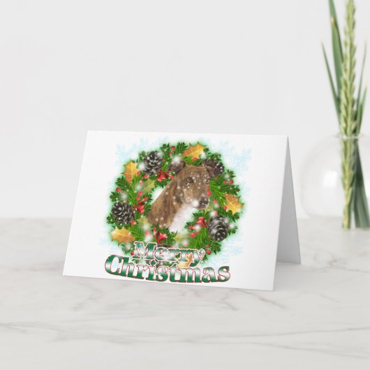 Frohe Weihnacht-Windhund Feiertagskarte (Vorderseite)
