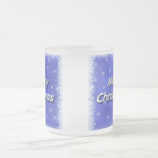 Frohe Weihnacht-Winter Mattglastasse (Mittel)