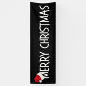 Frohe Weihnacht-wunderliche Weihnachtsmannmütze Banner (Vertikal)