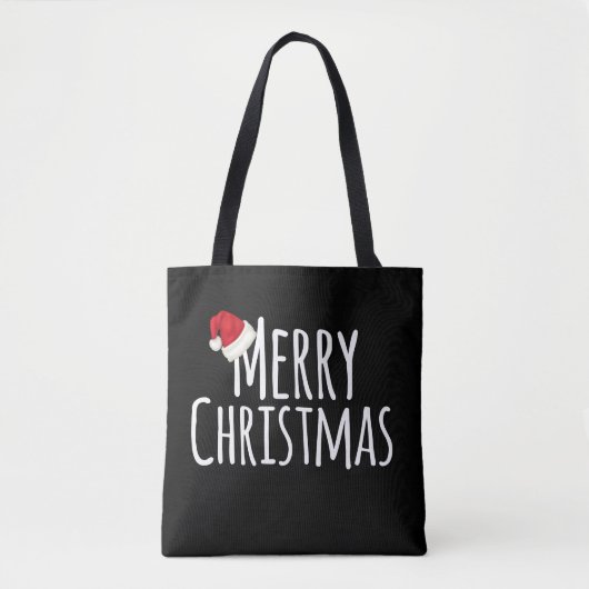 Frohe Weihnacht-wunderliche Weihnachtsmannmütze Tasche (Vorderseite)