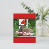 FROHE WEIHNACHT-ZIEGEN-GRÜSSE FEIERTAGSPOSTKARTE (Stehend Vorderseite)