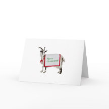 Frohe Weihnacht-Ziegen-Karte