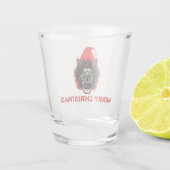 Frohe Weihnacht-Zombie-Elf Schnapsglas (Rückseite)