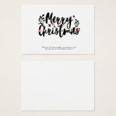 frohe Weihnachten (Vorne & Hinten)