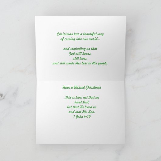 Frohe Weihnachten (Innenseite)