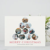 Frohe Weihnachten 10 Foto Tree Green Red (Stehend Vorderseite)