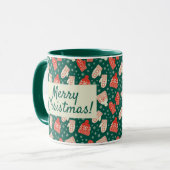 Frohe Weihnachten 11oz Green Hat & Mittens Tasse (Vorderseite Links)