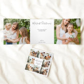 Frohe Weihnachten 12 Foto Weißer Tri-Fold Urlaub Dreifach Gefaltete Urlaubskarte