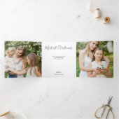 Frohe Weihnachten 12 Foto Weißer Tri-Fold Urlaub Dreifach Gefaltete Urlaubskarte (Innenseite)