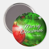 Frohe Weihnachten 13 Ornament Magnet (Vorderseite/Rückseite)