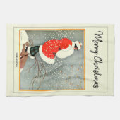 Frohe Weihnachten 1914 Schneebräunung Geschirrtuch (Horizontal)