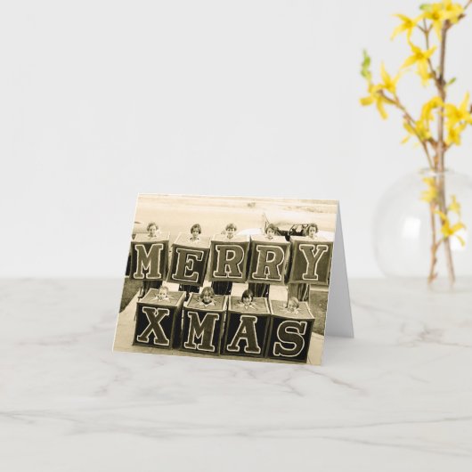 Frohe Weihnachten 1933 Karte (Gelbe Blume)