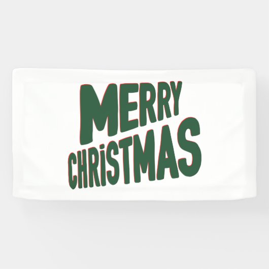 Frohe Weihnachten 1,6x3 Vinyl Banner (Horizontal)