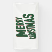 Frohe Weihnachten 1,6x3 Vinyl Banner (Vertikal)