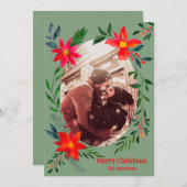 Frohe Weihnachten 1 Foto Aquarell Blumenurlaub (Vorne/Hinten)