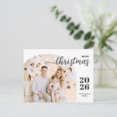 Frohe Weihnachten 1 Foto Bogen modern minimalistis (Stehend Vorderseite)