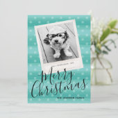 Frohe Weihnachten 1 Foto mit moderner Wasserfarbe (Stehend Vorderseite)