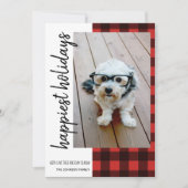 Frohe Weihnachten 1 Foto Rotes Schwarzes Buffalo K (Vorderseite)