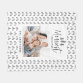 Frohe Weihnachten 1 Foto rustikale Hand gezogen Ba Fleecedecke (Vorderseite (Horizontal))