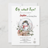 Frohe Weihnachten 1. Geburtstag Junge - Feierliche Einladung (Vorderseite)