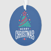 Frohe Weihnachten 1 Ornament (Vorderseite)