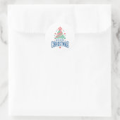 Frohe Weihnachten 1 Runder Aufkleber (Tasche)