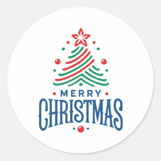 Frohe Weihnachten 1 Runder Aufkleber (Vorderseite)