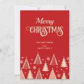 Frohe Weihnachten 2000 rote beige Bäume (Vorderseite)