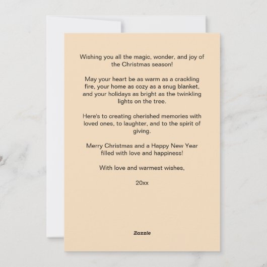 Frohe Weihnachten 2000 rote beige Bäume (Rückseite)