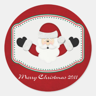 Frohe Weihnachten 2011 Runder Aufkleber