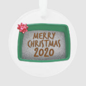 Frohe Weihnachten 2020 Cat Litter Box Spaß Ornament (Rückseite)