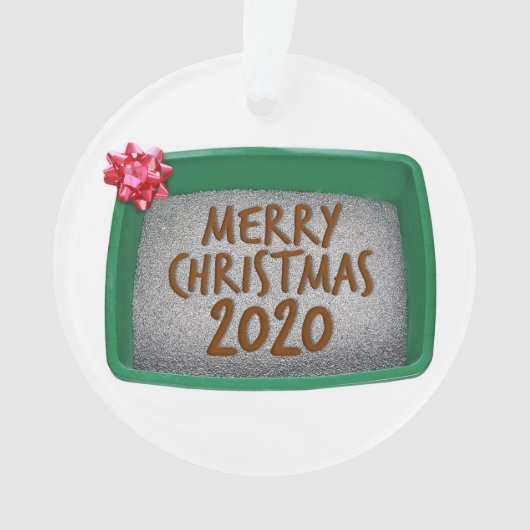 Frohe Weihnachten 2020 Cat Litter Box Spaß Ornament (Vorderseite)