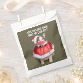 Frohe Weihnachten 2020 Fett Katze im Gesicht Maske Geschenktütchen (Ausgeschnitten)