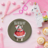 Frohe Weihnachten 2020 Fett Katze im Gesicht Maske Pappteller (Party)