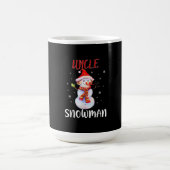 Frohe Weihnachten 2020 Onkel Snowman in Maske Paja Kaffeetasse (Mittel)