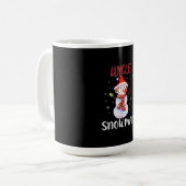 Frohe Weihnachten 2020 Onkel Snowman in Maske Paja Kaffeetasse (Vorderseite Links)
