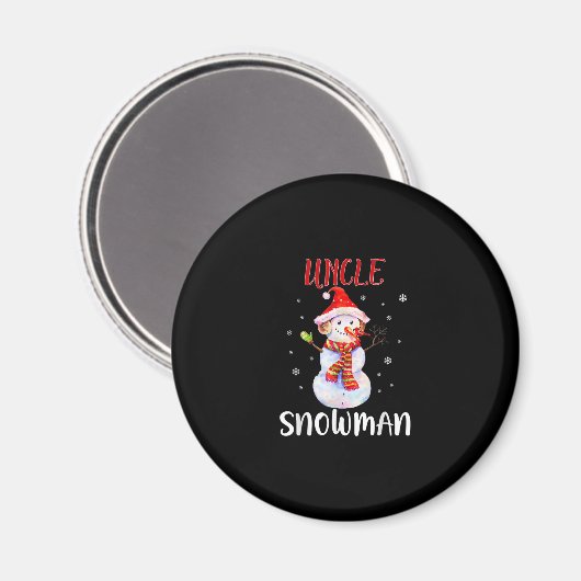 Frohe Weihnachten 2020 Onkel Snowman in Maske Paja Magnet (Vorderseite/Rückseite)