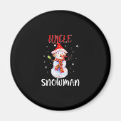 Frohe Weihnachten 2020 Onkel Snowman in Maske Paja Magnet (Vorne)