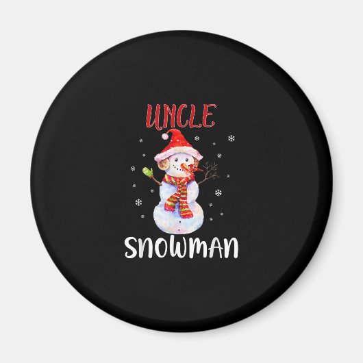 Frohe Weihnachten 2020 Onkel Snowman in Maske Paja Magnet (Vorne)