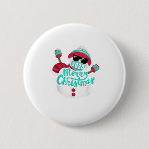 Frohe Weihnachten 2020 Snowman Face Mask P Button