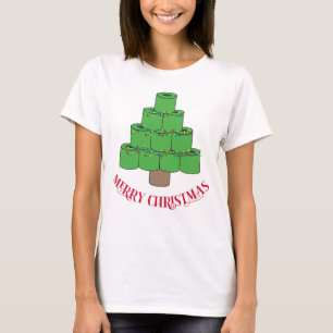 Frohe Weihnachten 2020 Toilettenpapier Baum Funny T-Shirt