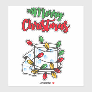 Frohe Weihnachten 2020 - Toilettenpapier Edition Aufkleber